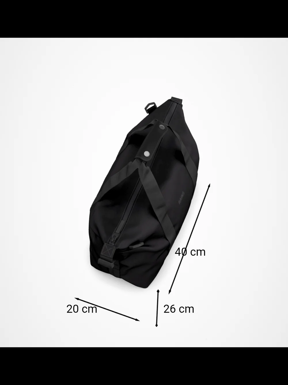 Rains Black Hilo Weekend Bag Small - NWT